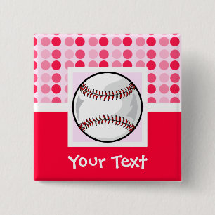 Cute Softball Pinback Button
