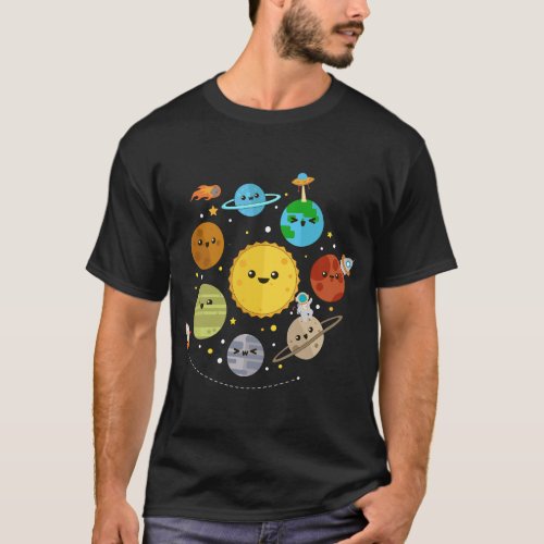 Cute Solar System Astronomy Kids Toddler Boys Girl T_Shirt