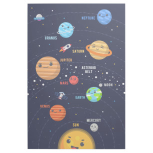 Cute Solar System Design Gallery Wrap