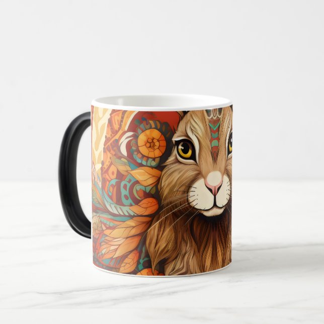 Cute Solarpunk Bunny Color Morph Mug (Front Left)
