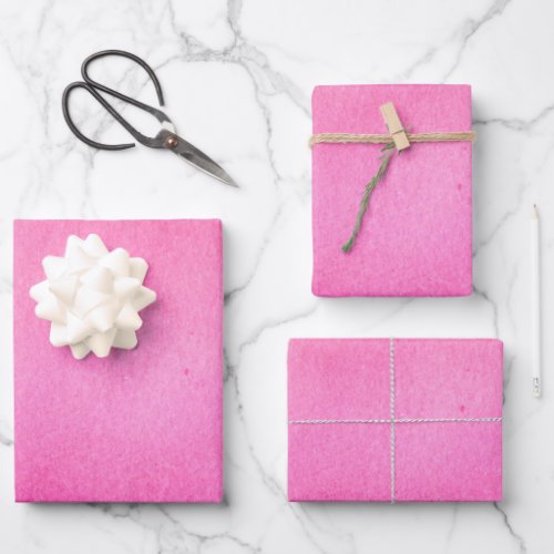 Cute Solid Gradient Ombre Pink  Wrapping Paper Sheets