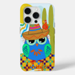Cute Sombrero owl with parrot &amp; custom Name iPhone 15 Pro Case