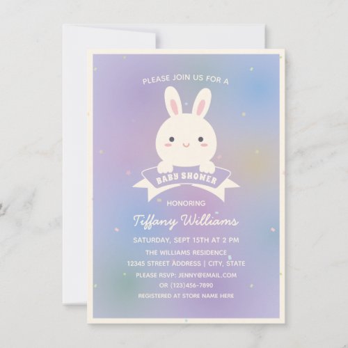 Cute Some Bunny Elegant Gender Neutral Baby Shower Invitation