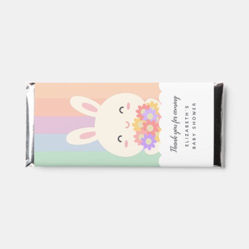 Cute Some Bunny in Bloom Floral Girl Baby Shower Hershey Bar Favors