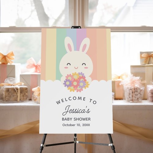 Cute Some Bunny is On The Way Baby Shower Welcome Foam Board
