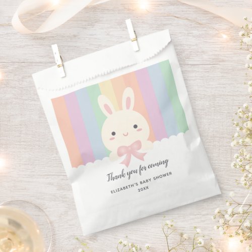 Cute Some Bunny is On The Way Girl Baby Shower Favor Bag