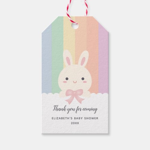 Cute Some Bunny is On The Way Girl Baby Shower Gift Tags