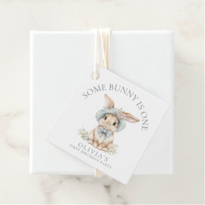 Cute Some Bunny is One 1st Birthday Thank You Favor Tags