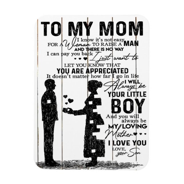 Cute Son To My Mom Gift | Lovely Family Gift Magnet (Vertical)