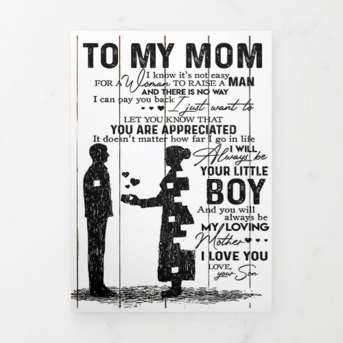 Cute Son To My Mom Gift  Lovely Family Gift Tri_Fold Announcement