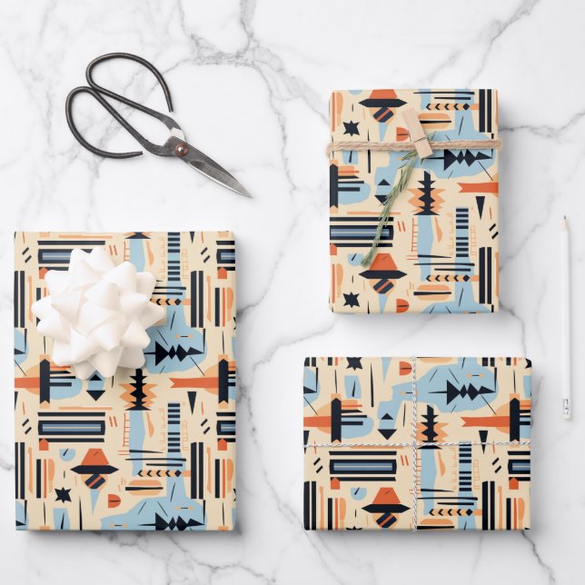 Cute Southwestern Boho tiled party  Wrapping Paper Sheets (Front)