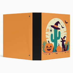 Cute, southwestern Halloween desert/cactus 3 Ring Binder