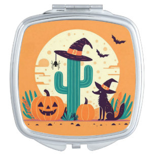 Cute, southwestern Halloween desert/cactus Compact Mirror