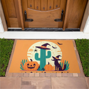 Cute, southwestern Halloween desert/cactus Doormat