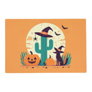 Cute, southwestern Halloween desert/cactus Placemat
