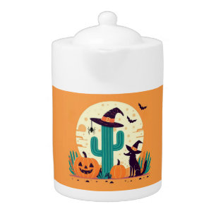 Cute, southwestern Halloween desert/cactus Teapot