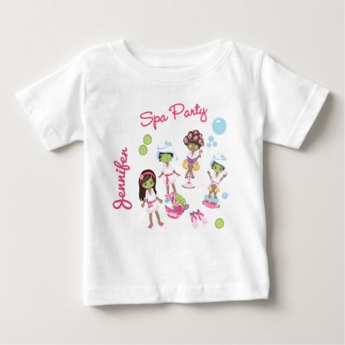 Cute Spa Beauty Treatment Party Hair Stylist Baby T_Shirt