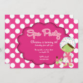 Cute Spa Day Birthday Party Invitation (Front/Back)