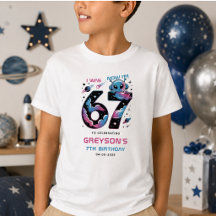 Cute Space 7th Birthday | Six & Seven Year Old