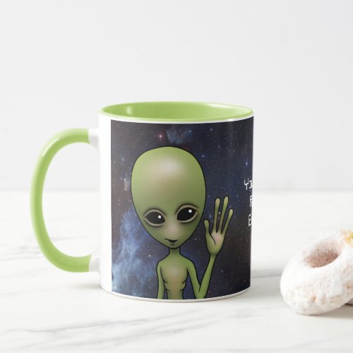 Cute Space Alien Sci Fi Galaxy Favorite Earthling Mug