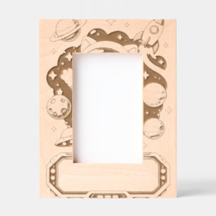 Cute Space and Planets Nursery Photo Frame