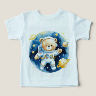 Cute Space Astronaut Bear Toddler T-Shirt
