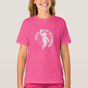 Cute Space Astronaut Playing Basketball  T-Shirt
