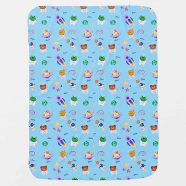 Cute Space Baby Blanket (Front)