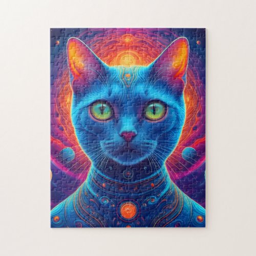 Cute Space Cat Astronaut Jigsaw Puzzle