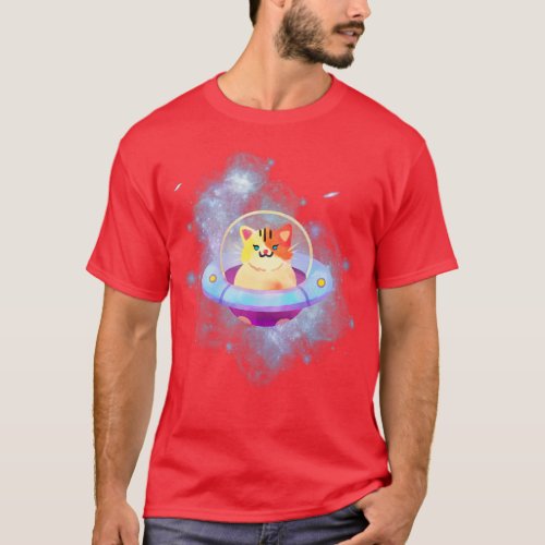 Cute Space Cat T_Shirt
