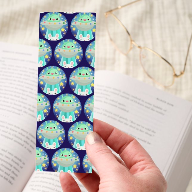 Cute Space Creature And Bunny Rabbit Bookmarks (Hand)