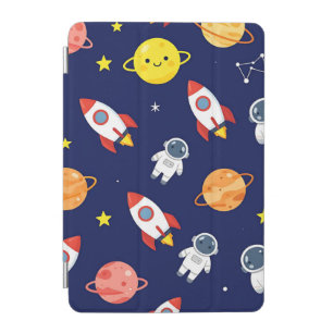 Cute Space Explorer Kids Pattern iPad Mini Cover