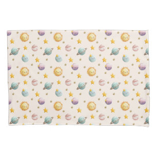 Cute Space Fabric Baby Room Textile Design Pillow Case