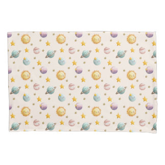 Cute Space Fabric Baby Room Textile Design Pillow Case