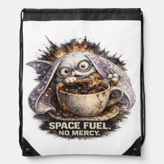 Cute Space Fuel Bunny Coffee Halloween Magic Drawstring Bag