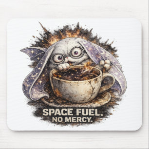 Cute Space Fuel Bunny Coffee Halloween Magic Mouse Pad