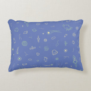 Cute Space Lavender Blue Accent Pillows