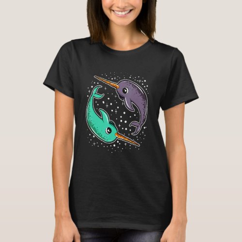 Cute Space Narwhals Narwhal Outerspace T_Shirt