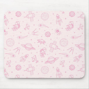 Cute Space Pattern Mouse Pad