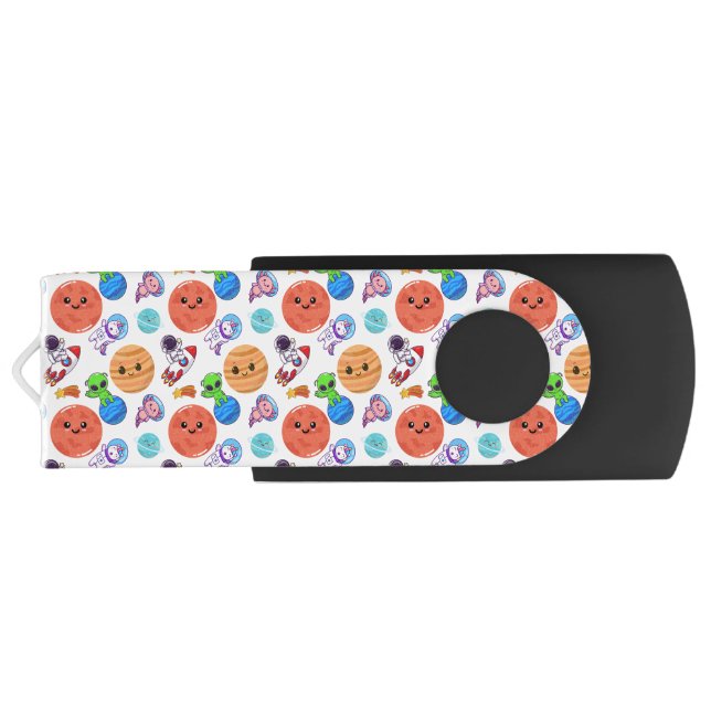 Cute Space Pattern USB Flash Drive (Back)