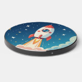 Cute space rocket blasting off wireless charger (Front 2)