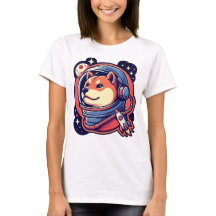 Cute Space Shiba Dog Helmet Rocket Art Design