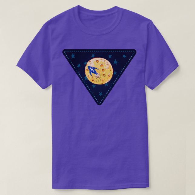 Cute Space Stamps T-Shirt (Design Front)