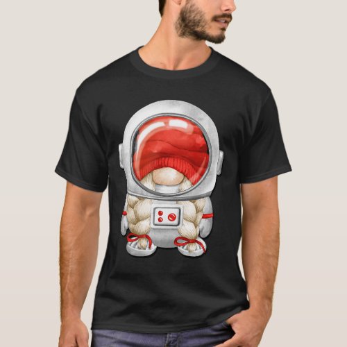 Cute Space Themed Gnome Graphic For Mom Astronomy  T_Shirt