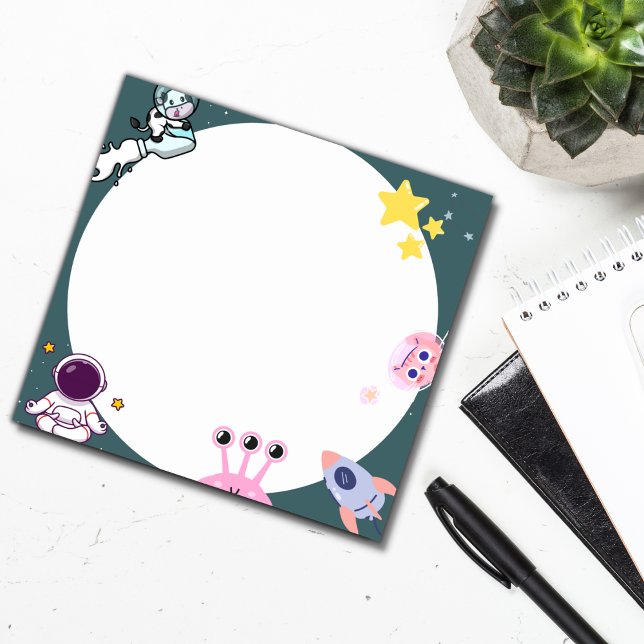 Cute space themed sticky notes notes (Creator Uploaded)