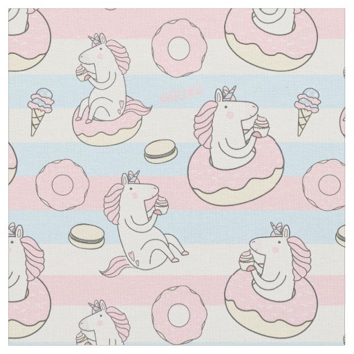 Cute Space Unicorns Fabric