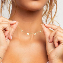 Cute Spaced Letters Sterling Silver Necklace