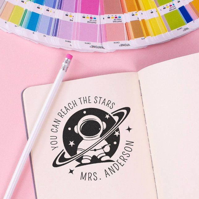Cute SpaceYou Can Reach The Stars Teacher Self-inking Stamp (Creator Uploaded)
