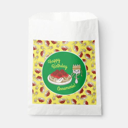Cute Spaghetti Kids Birthday Party Kawaii Favor Bag