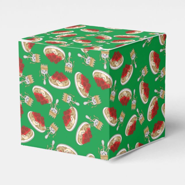 Cute Spaghetti Kids Birthday Party Kawaii Favor Boxes (Front Side)